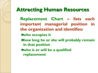 Personal Replacement Chart Example Manpower development for technological change | PPT