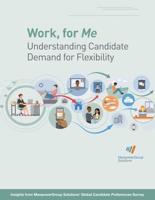 Insights from ManpowerGroup Solutions’ Global Candidate Preferences Survey
Work, for Me
Understanding Candidate
Demand for Flexibility
 