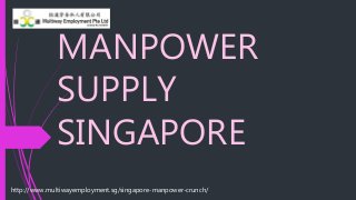 MANPOWER
SUPPLY
SINGAPORE
http://www.multiwayemployment.sg/singapore-manpower-crunch/
 