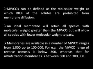 Membrane filtration technology in food engg. | PPTX