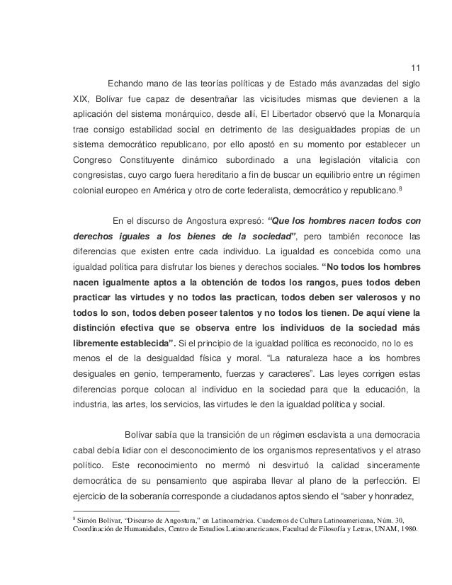 Simón Bolívar Vs éticamoralista Plasmado En El Discurso De - 