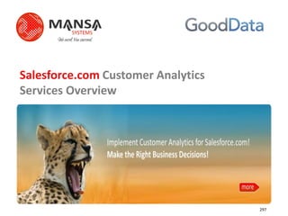 Salesforce.com Customer Analytics
Services Overview




                                    297
 