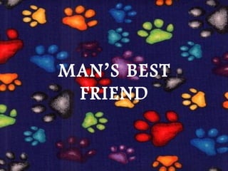 MAN’S BEST
FRIEND
 