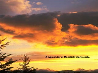 A typical day at Mansfield starts early.
 