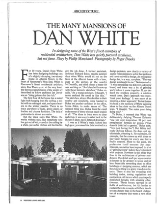 Mansions of Vancouver Architect Dan White