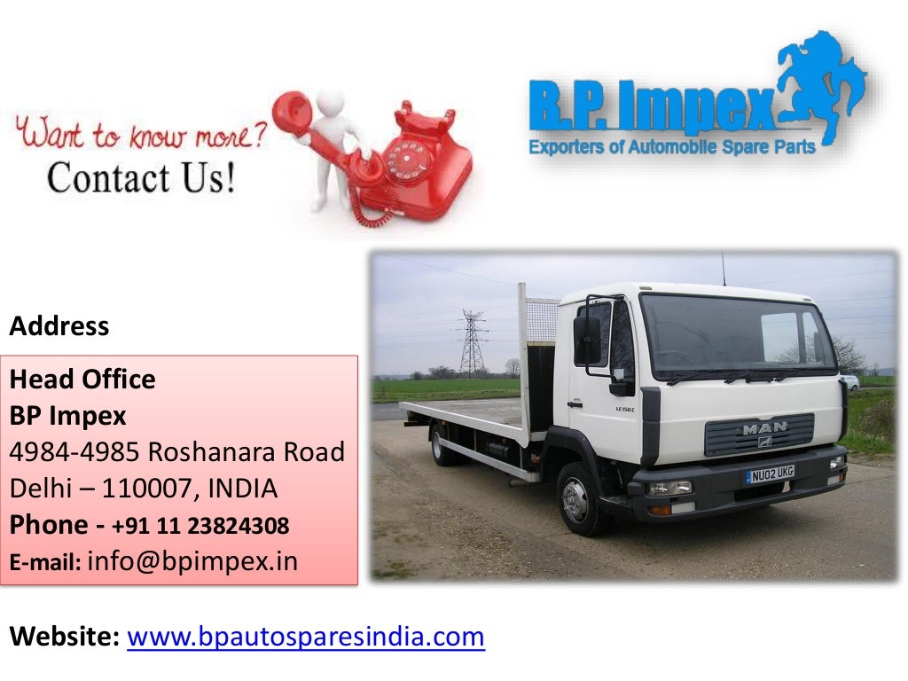 Genuine collection Man Spare Parts