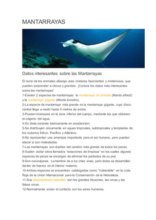 Mantarrayas | DOCX