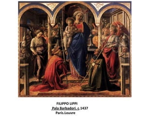 Domenico Veneziano, Pala dei Magnoli, Vierge à l’enfant entourée de Saint François, jean Baptiste, S. Zenobie et S.Lucie,Florenc4e, Offices, 1444