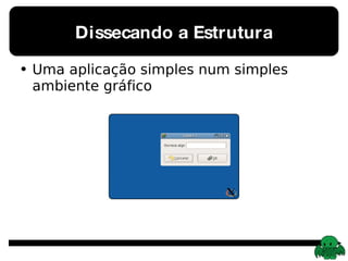 Dissecando a Estrutura Uma aplicação simples num simples ambiente gráfico 