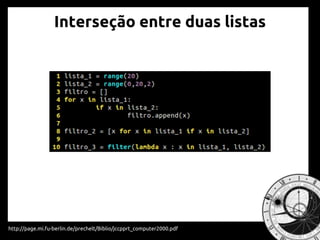 Interseção entre duas listas
 