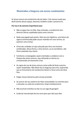 PROPOSTA de Limpeza do Condomínio - PDF Free Download.pdf, PDF, Condomínio