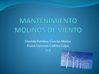 Daniela Estefany Concha Mesías
Karen Geovana Cadena Calpa
11-2
 