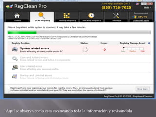 Aquí se observa como esta escaneando toda la información y revisándola
 