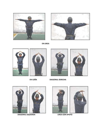 EN LINEA
EN CUÑA DIAGONAL DERECHA
DIAGONAL IZQUIERDA LINEA CON APOYO
 