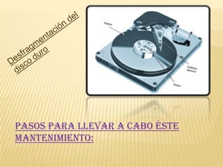 PASOS PARA LLEVAR A CABO ÉSTE
MANTENIMIENTO:
 