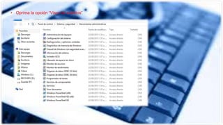 • Oprima la opción “Visor de eventos”
 