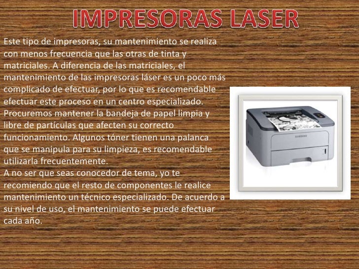 Mantenimiento de impresoras