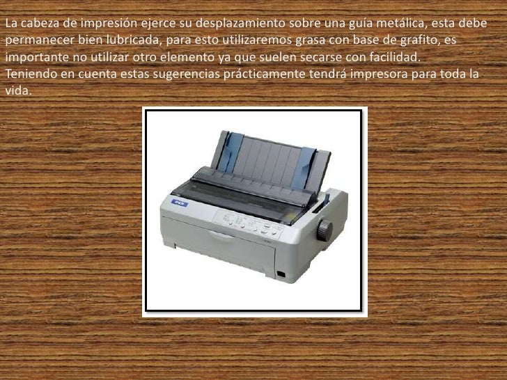 Mantenimiento de impresoras