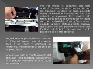 Mantenimiento de impresoras