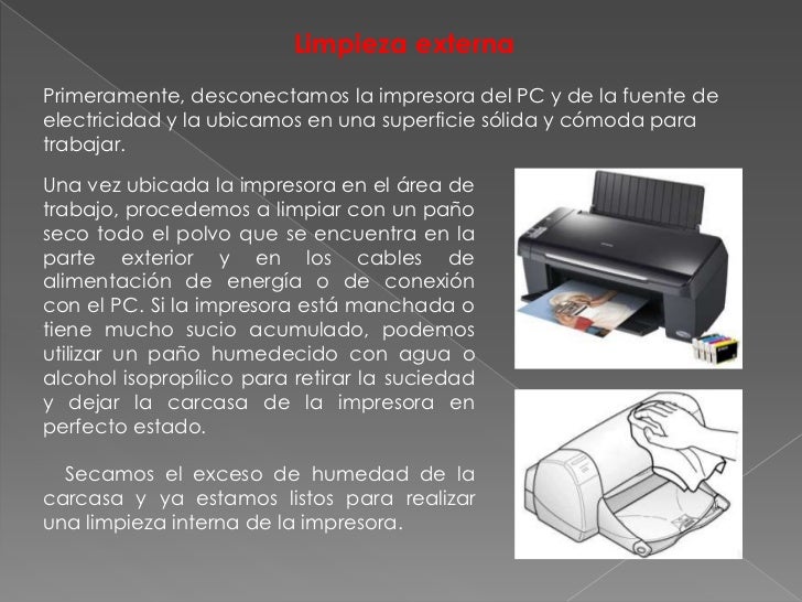 Mantenimiento de impresoras