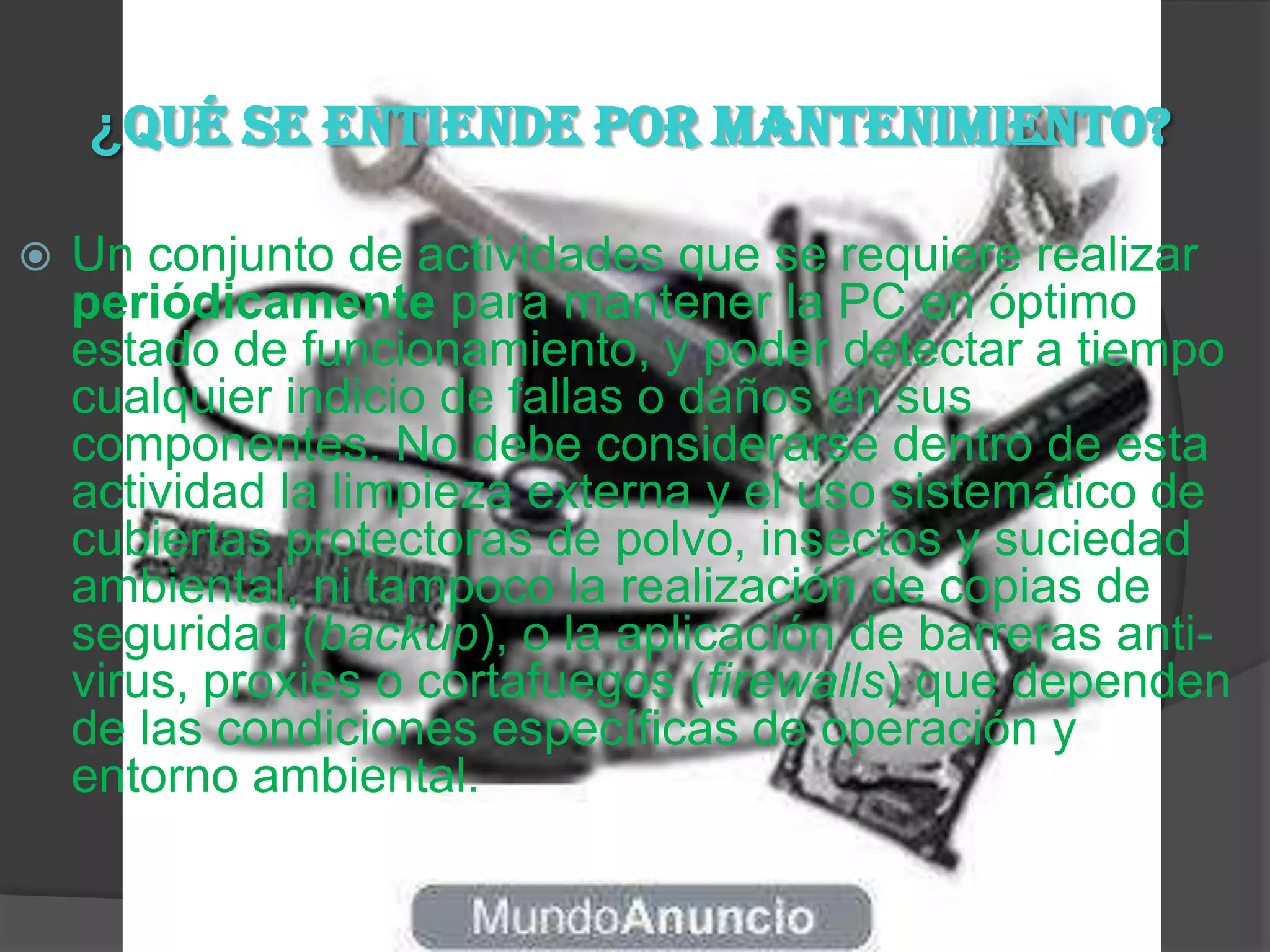 Mantenimiento De La Pc