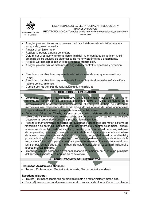 Mantenimiento De Motocicletas