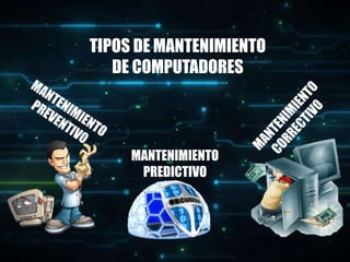 TIPOS DE MANTENIMIENTO
DE COMPUTADORES
MANTENIMIENTO
PREDICTIVO
 