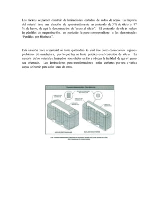 Nuclios De Rollo Mantenimiento eléctrico de transformadores | DOCX