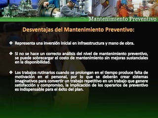 Estos órdenes de trabajo correctivos se pueden clasificar en: Emergencia, si ponen en peligro al personal y se deben corregir inmediatamente.Urgencia, se deben ejecutar de inmediato y continuamente hasta terminarlas, no requiriéndose necesariamente su llenado formal por escrito para iniciar el trabajo. Tienen preferencia sobre todas las actividades programadas.