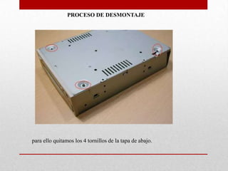  NO DESMONTAR JAMÁS UNA UNIDAD ÓPTICA CUANDO AÚN SE    ENCUENTRE CONECTADA A LA ENERGÍA ELÉCTRICA