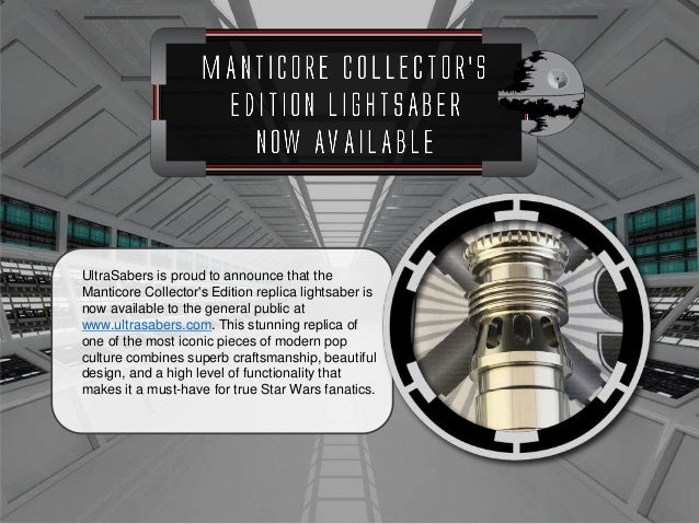manticore collector s edition lightsaber by ultra sabers