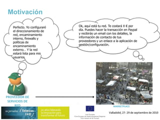 MotivaciónEn el mundo de los servicios de red…Opción A: Comprar HW y/o desplegar infraestructuraQuiero ofrecer servicios de redOpción B: Obtener algún tipo de VPNPROVEEDOR DE SERVICIOS DE REDOpción C: ¿Algo equivalente a “Obtener alguna máquina virtual de algún proveedor cloud”?