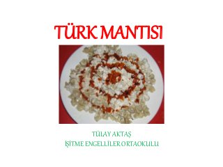 TÜRK MANTISI
TÜLAY AKTAŞ
İŞİTME ENGELLİLER ORTAOKULU
 