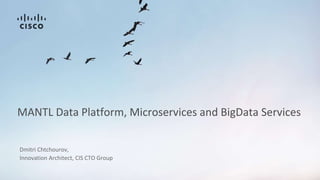 Dmitri Chtchourov,
MANTL Data Platform, Microservices and BigData Services
Innovation Architect, CIS CTO Group
 