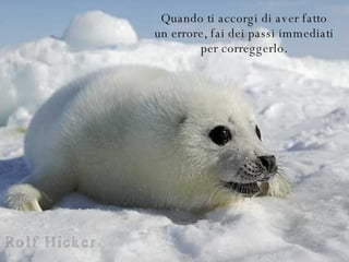 Quando ti accorgi di aver fatto un errore, fai dei passi immediati per correggerlo. 