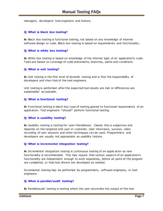 Manual Testing | PDF
