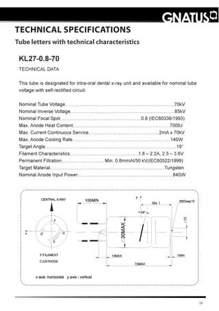26
Tube letters with technical characteristics
TECHNICAL SPECIFICATIONS
 