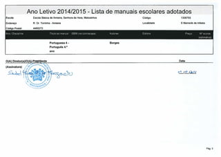 Manuais da eb da amieira 2014 2015