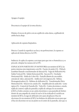 Manual mantenimiento de monitores