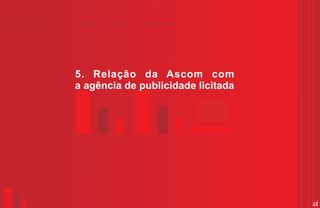 5. Relação da Ascom com
a agência de publicidade licitada




                                    29
 