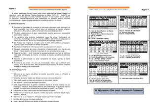 Página 4                                                                                      TRAÇANDO NOVOS CAMINHOS NA EDUCAÇÃO!
                              TRAÇANDO NOVOS CAMINHOS NA EDUCAÇÃO!                                                                                                                  Página 9

     A escola Magalhães Barata baseia todas estas exigências de caráter coletivo no
regimento escolar das Escolas Públicas Estaduais, na Seção VII, Art. 47 e inciso III, que
diz: Zelar pela conservação do prédio mobiliário Escolar e de todo material de uso coletivo              O U T U B R O                               N O V E M B R              O
ou individual, responsabilizando-se pela indenização de qualquer prejuízo causado                D     S   T   Q   Q   S            S         D      S   T   Q  Q               S      S
                                                                                                                       1             2                 1   2  3  4                5     6
voluntariamente a objetos de propriedades da Unidade de ensino e do colega.                      3     4   5   6   7   8             9
                                                                                                                                                7      8   9 10 11              12     13
                                                                                                10    11  12  13  14   15           16
9. Direitos dos alunos                                                                          17    18  19  20  21   22           23         14    15 16 17 18                19     20
                                                                                                24    25  26  27  28   29           30         21    22 23 24 25                26     27
                                                                                                31                                             28    29 30
    • Receber em igualdade de condições a orientação necessária para realização de                           17 dias letivos
                                                                                                                                                          20 dias letivos
        suas atividades, bem como usufruir todos os benefícios de caráter religioso,
        educativo, cultural, social, político e recreativo que a escola proporcione;          10 – Círio de Nossa Senhora de Nazaré         03 a 12 - Período da 3ª Avaliação
                                                                                              11 - Feriado pós Círio                        20- Abertura dos Jogos
    •   Receber assessoramento e apoio especializado, quando apresentar necessidade                                                         22 a 26 – Jogos Internos
                                                                                              12 - Feriado - Nossa Senhora Aparecida
        educacional especial;                                                                 15 - Dia do professor
    •   Ter garantido uma proposta pedagógica capaz de prover flexibilização de               25 - Recírio
        conteúdos, metodologia de ensino, recursos didáticos diferenciados adequados ao       28 – Dia do Funcionário Público
        desenvolvimento dos alunos com necessidades educacionais especiais;
                                                                                                      D E Z E M         B R    O                    J A N E I R O - 2011
    •   Ser tratado com respeito e atenção pelos núcleos administrativos, pedagógico,           D     S  T   Q          Q      S       S      D      S      T     Q     Q       S      S
        docente, apoio administrativo e demais estudantes.                                                   1           2     3        4                                              1
                                                                                                                                               2     3      4     5      6      7      8
    •   Receber continuamente informações sobre seu aproveitamento escolar;                      5     6 7   8           9     10      11
                                                                                                                                               9    10     11    12     13    14       15
                                                                                                12    13 14 15          16     17      18
    • Receber comprovante de notas e freqüência a cada bimestre e ao final do ano               19    20 21 22          23     24      25
                                                                                                                                              16    17     18    19     20    21       22
        letivo, o boletim escolar contendo o resultado do seu aproveitamento anual.             26    27 28 29          30     31
                                                                                                                                              23    24     25    26     27    28       29
                                                                                                                                              30    31
    •   Requerer revisão e / ou 2ª chamada de qualquer avaliação no prazo de 48 horas                      23 dias letivos                                21 dias letivos
        úteis após a realização da mesma, na direção da escola, apresentando atestado         01 - Dia Mundial do Combate a AIDS            17 a 26 – Período da 4ª avaliação
        médico.                                                                               08 - Dia de Nossa Senhora da Conceição.       27 a 31 – Trabalho de Secretaria
    •   Recorrer a administração ou setor competente da escola, quando se sentir              06 a 10 – Reunião: Família e Escola
        prejudicado;                                                                          13 a17 – Feira Científico Cultural

    •   Ausentar-se da escola, em caso de necessidade, desde que autorizado pela
                                                                                                  F E V E R E I R O - 2011                            M A R Ç O - 2011
        direção ou na ausência desta, pela equipe técnica pedagógica da escola conforme
                                                                                                D      S     T     Q      Q    S        S     D      S      T     Q      Q      S      S
        solicitação por escrito do responsável.
                                                                                                             1      2     3     4       5                   1      2     3      4      5
                                                                                                 6     7     8      9    10    11      12      6     7      8      9    10      11     12
10. Deveres dos alunos
                                                                                                13    14    15    16     17    18      19     13    14     15    16     17      18     19
                                                                                                20    21    22    23     24    25      26     20    21     22    23     24      25     26
   • Submeter-se ao regime disciplinar da escola, assumindo todas as infrações e                27    28                                      27    28     29    30     31
        abusos que cometer;                                                                                   1 dia letivo
   •    Respeitar os prazos fixados pela direção da escola e pelos professores;                                                             14 – Início das aulas ( ano letivo 2011)
                                                                                              01 - Término do ano letivo 2010.
   •    Tratar com respeito a todos que constituem a comunidade escolar.                       03 a 18 – Período de Recuperação
                                                                                               24 e 25 – Resultado da Recuperação
   •    Ser assíduo e pontual nas atividades escolares.
   •    Zelar pela conservação do prédio, mobiliário escolar e de todo material de uso
        coletivo ou individual, responsabilizando-se pela indenização de qualquer prejuízo
        causado voluntariamente a objetos de propriedade da escola e do colega.
  •     Freqüentar as aulas uniformizado não descuidando da higiene;                                   26 de Fevereiro a 13 de março – Recesso dos Professores
  • Permanecer em sala de aula durante o horário das aulas, mantendo atitude digna,
        respeito e atenção;
  • Submeter-se às avaliações de verificação escolar que forem marcadas;
  • Justificar e comprovar eventuais ausências
  • Deverá entregar a carteirinha escolar na entrada e receber na saída.
 