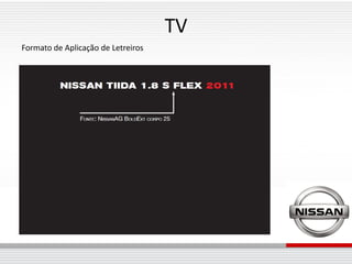 TV
Formato de Aplicação de Letreiros
 