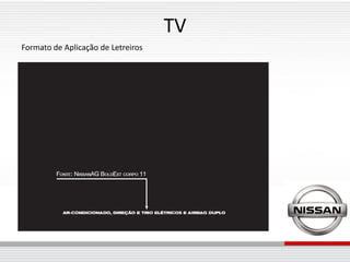TV
Formato de Aplicação de Letreiros
 