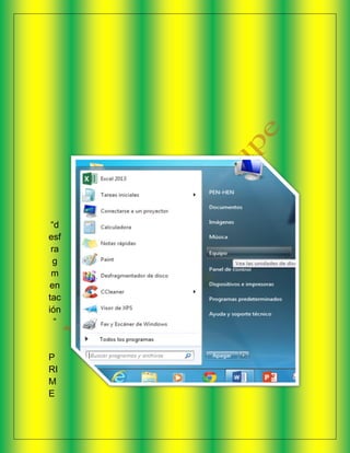 “d
esf
ra
g
m
en
tac
ión
“
P
RI
M
E
 