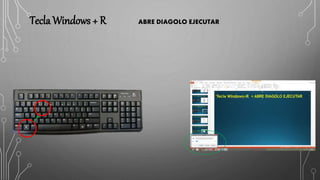 Tecla Windows + R ABRE DIAGOLO EJECUTAR
 