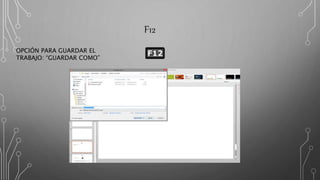 OPCIÓN PARA GUARDAR EL
TRABAJO: “GUARDAR COMO”
F12
 