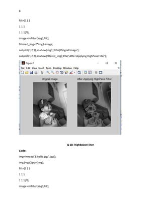 Manual of image processing lab | DOCX