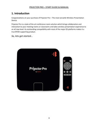 Wireless Presentation System, Prijector Pro - User's Manual
