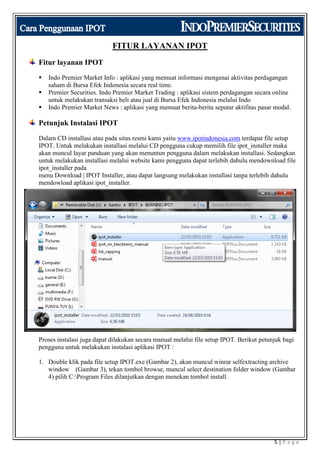 Tutorial Ipot Manual | PDF