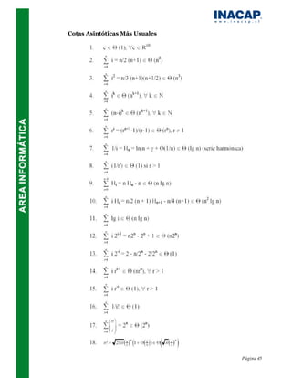 Cotas Asintóticas Más Usuales




                                Página 45
 
